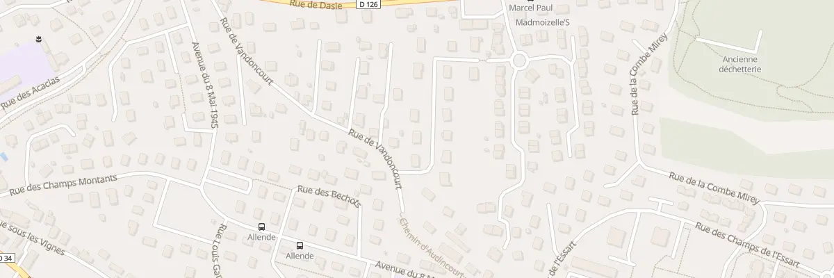 Plan du 27 Rue de Vandoncourt à Audincourt