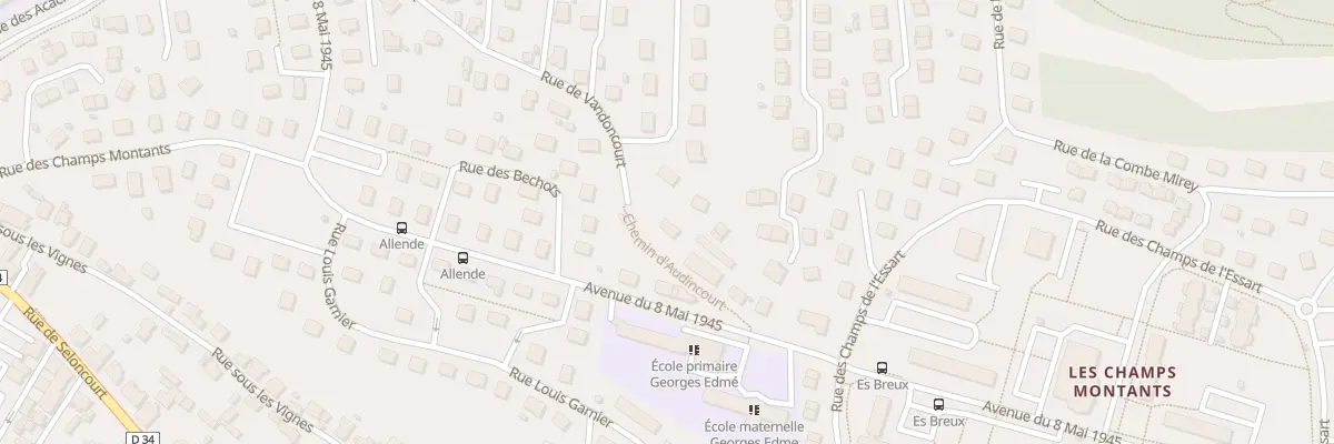 Plan du 22 Rue de Vandoncourt à Audincourt