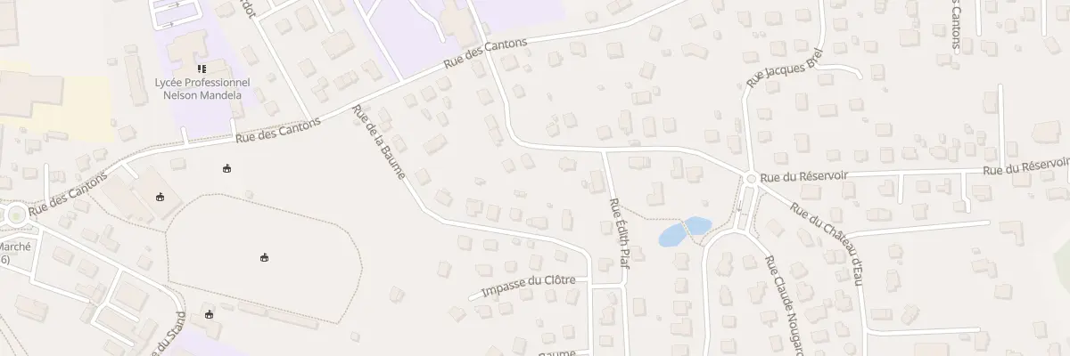 Plan du 2D Rue du Réservoir à Audincourt