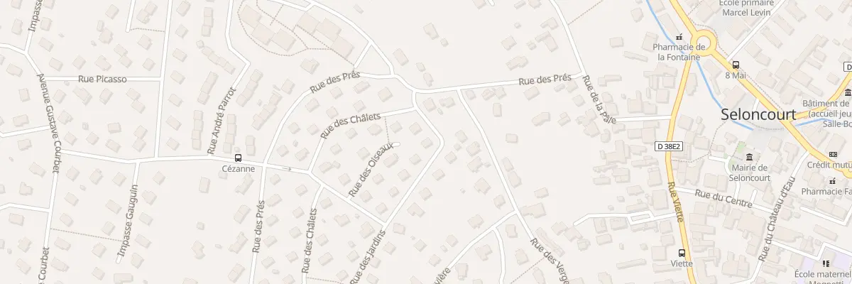 Plan du 25 Rue des Jardins à Seloncourt