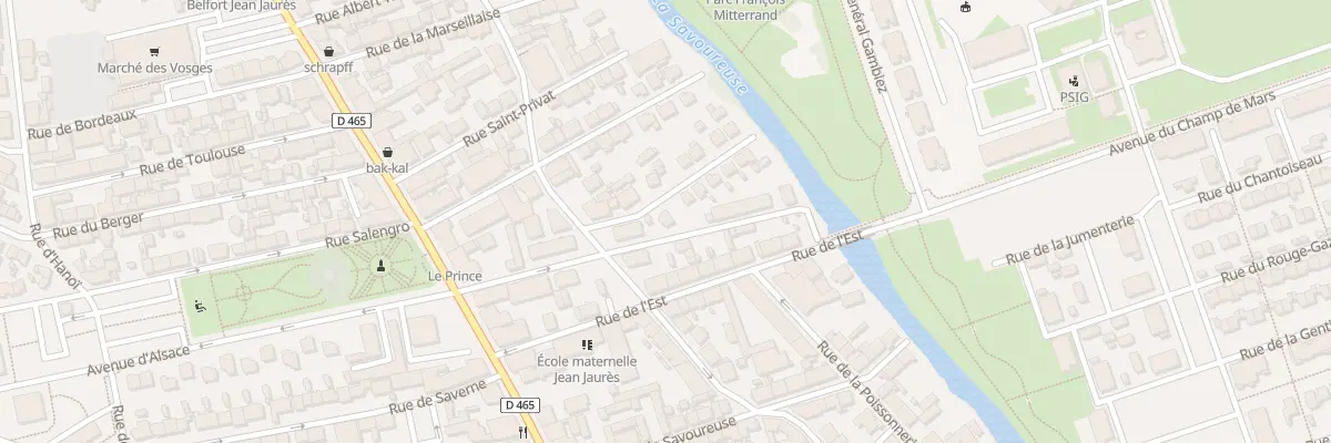 Plan du 11 Rue Charles Gounod à Belfort