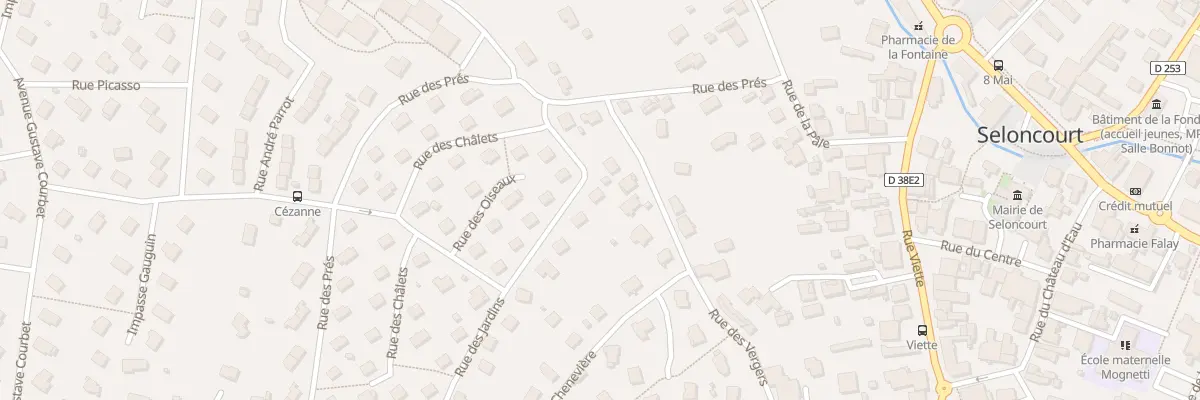Plan du 14 Rue des Jardins à Seloncourt