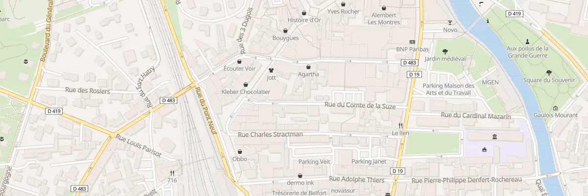Plan du 6B Rue Comte de la Suze à Belfort