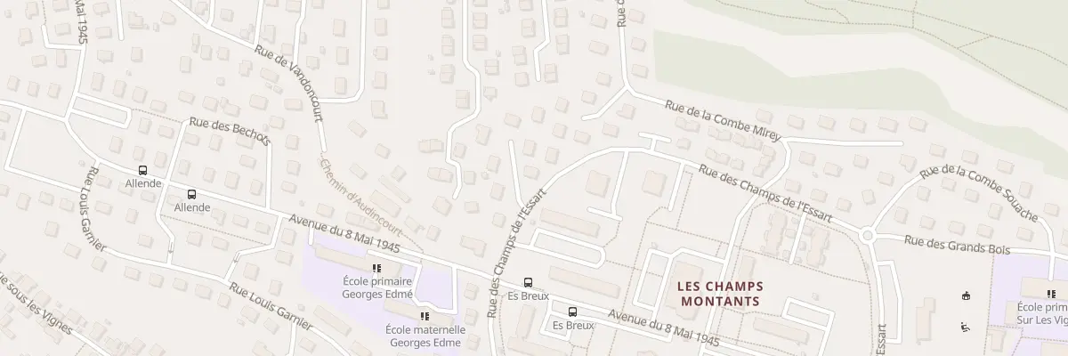 Plan du 80 Rue Champs de l’Essart à Audincourt