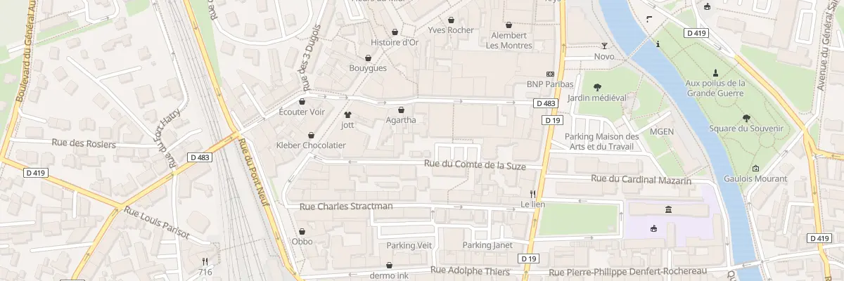 Plan du 9 Rue des Capucins à Belfort