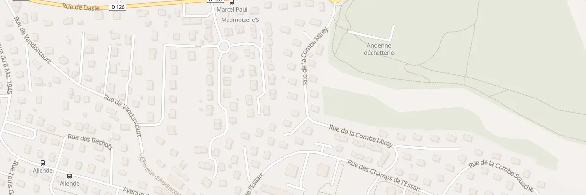Plan du 18 Rue de la Combe Mirey à Audincourt