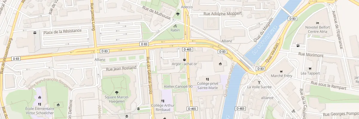 Plan du 59 Fg des Ancêtres à Belfort