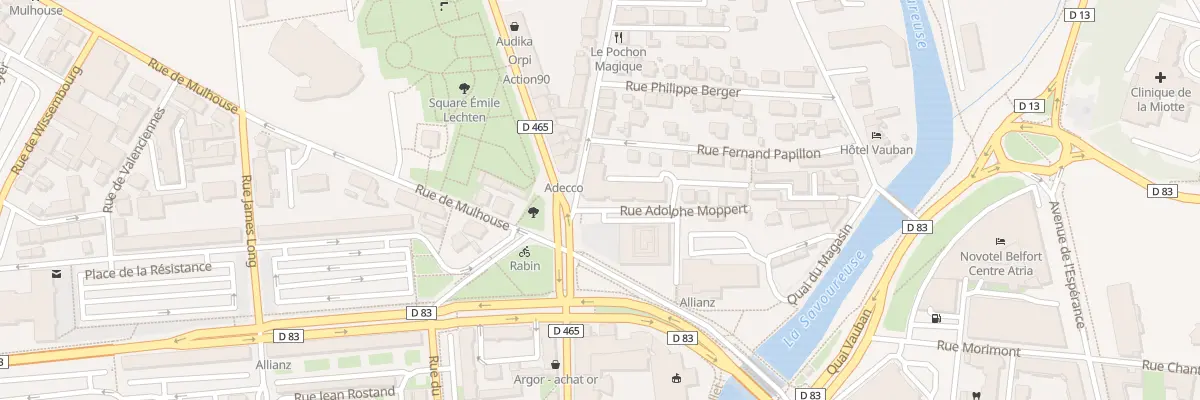 Plan du 1 Rue Moppert à Belfort