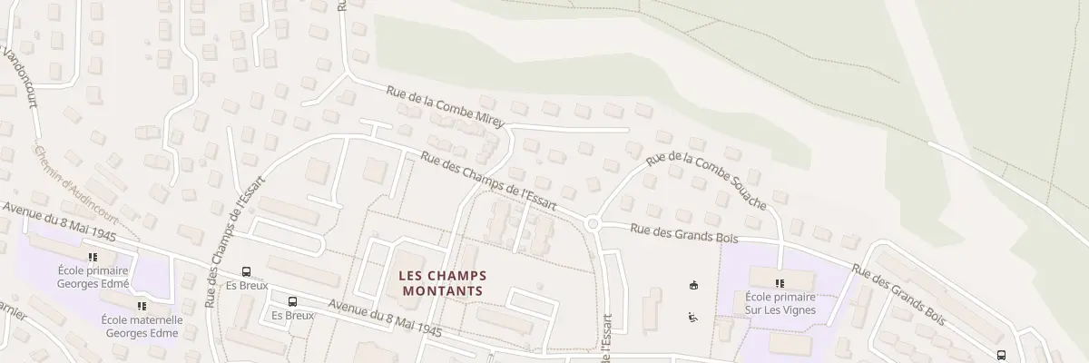 Plan du 70 Rue Champs de l’Essart à Audincourt