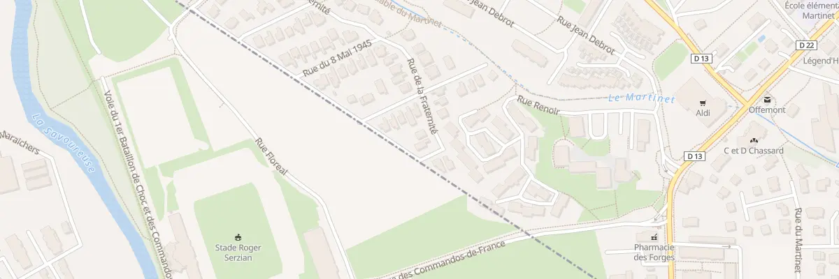 Plan du 20 Rue de la Fraternité à Offemont