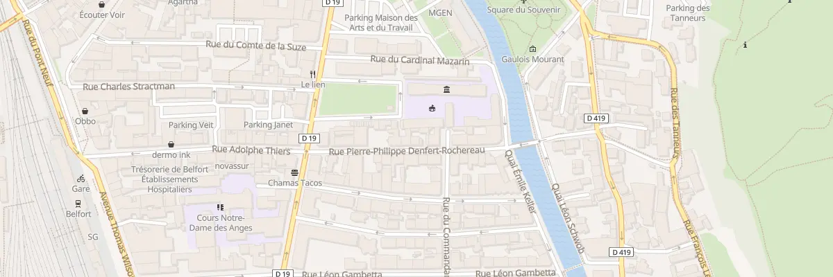 Plan du 16 Rue Denfert Rochereau à Belfort
