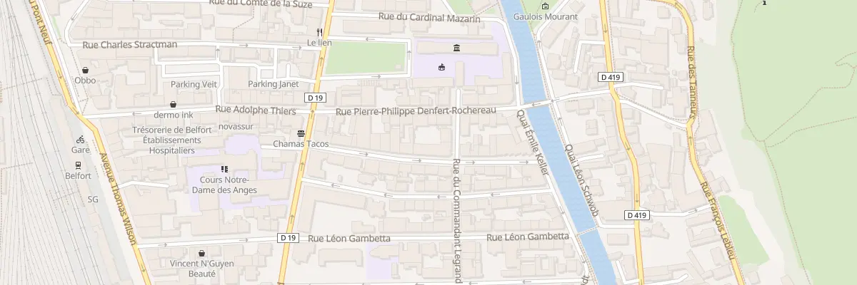 Plan du 10 Rue de Turenne à Belfort