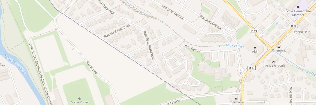 Plan du 25 Rue de la Fraternité à Offemont
