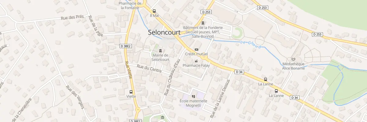 Plan du 125 Rue du Gen Leclerc à Seloncourt