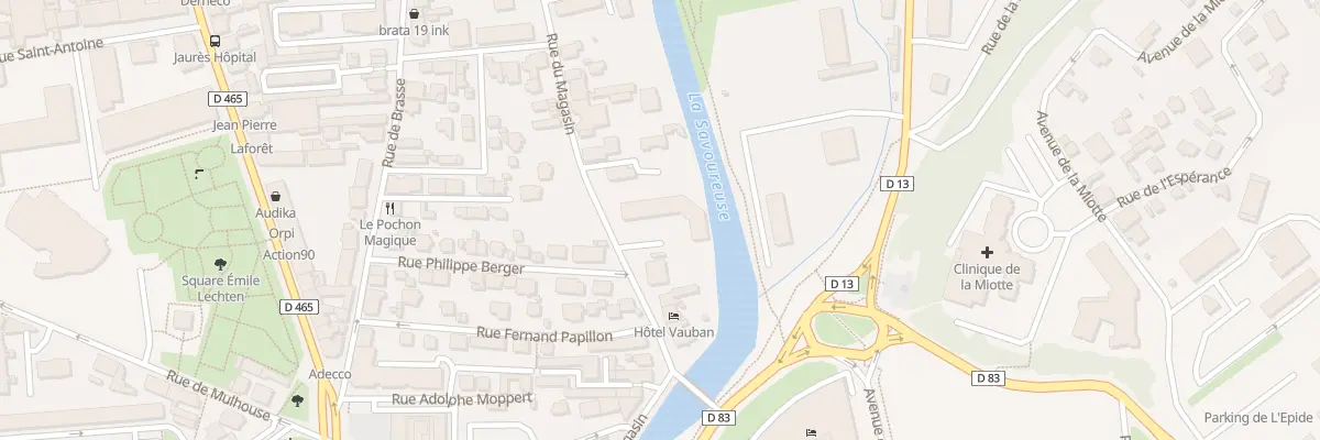 Plan du 14 Rue du Magasin à Belfort