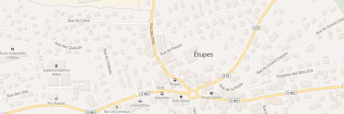 Plan du 9 Rue du Paquis à Étupes