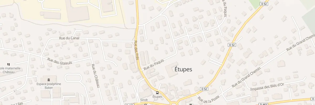 Plan du 8 Rue du Paquis à Étupes