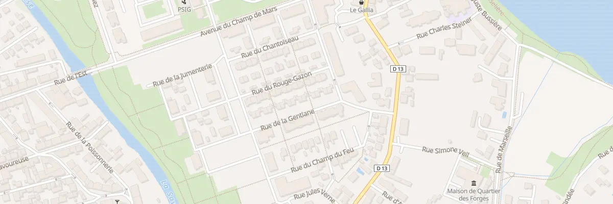 Plan du 20 Rue de la Gentiane à Belfort