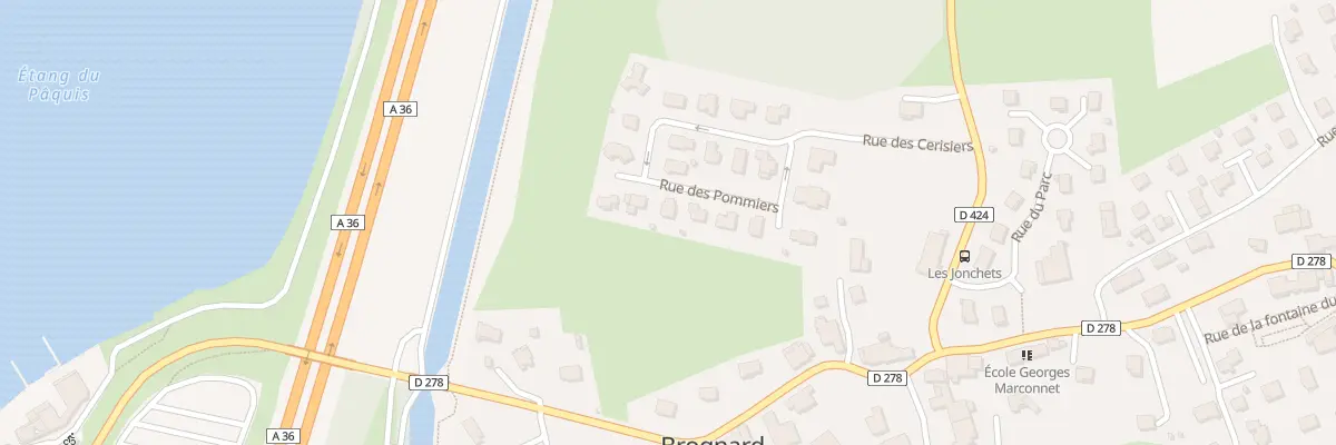 Plan du 1 Rue des Pommiers à Brognard