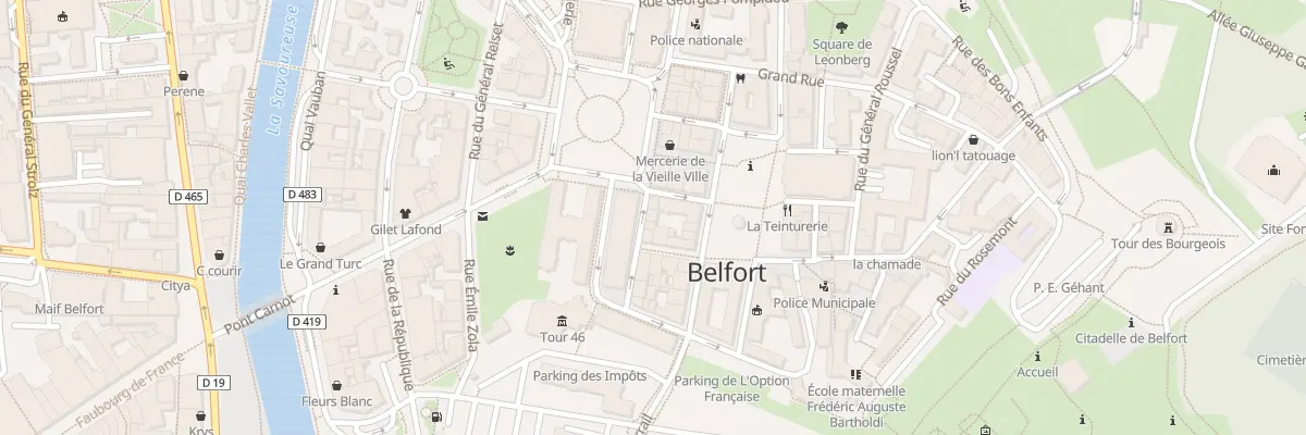 Plan du 1 Rue François Noblat à Belfort