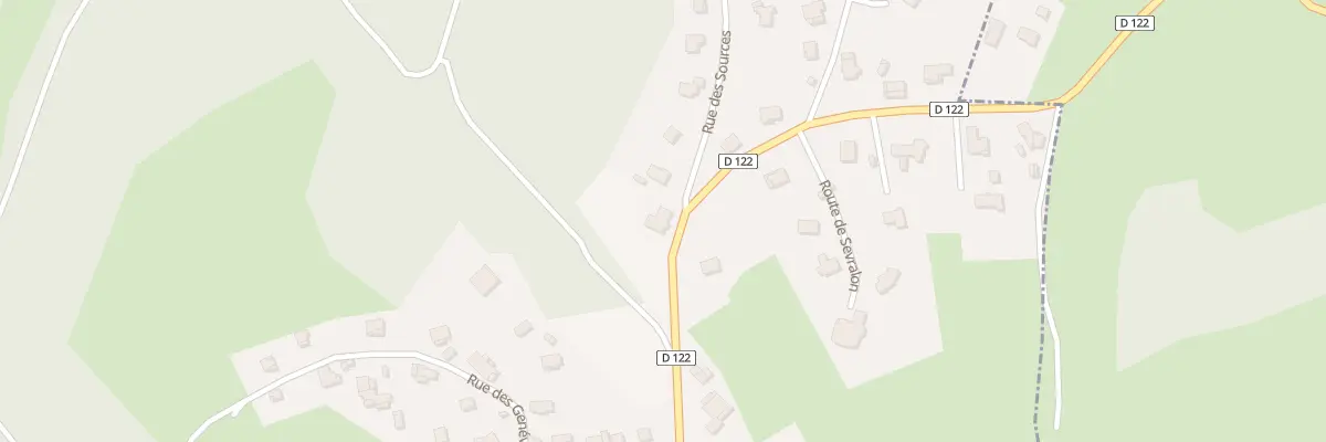 Plan du 25 Rte de Sevralon à Thulay