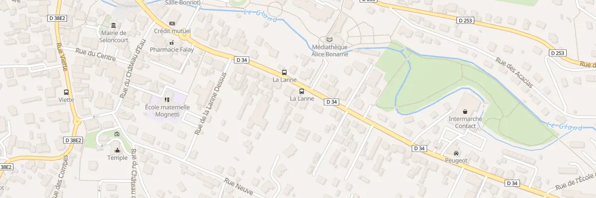 Plan du 75 Rue du Gen Leclerc à Seloncourt