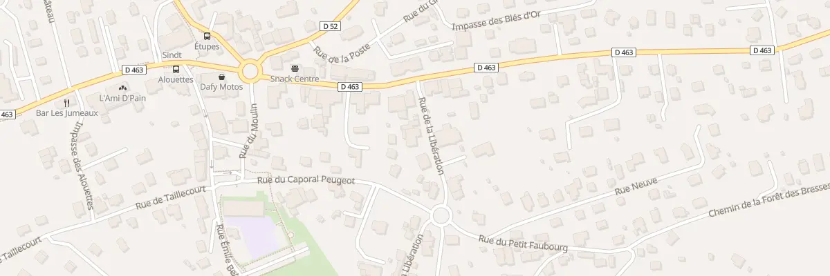 Plan du 4 Rue de la Libération à Étupes
