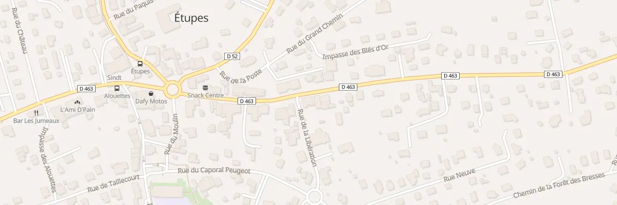 Plan du 1 Rue de la Libération à Étupes