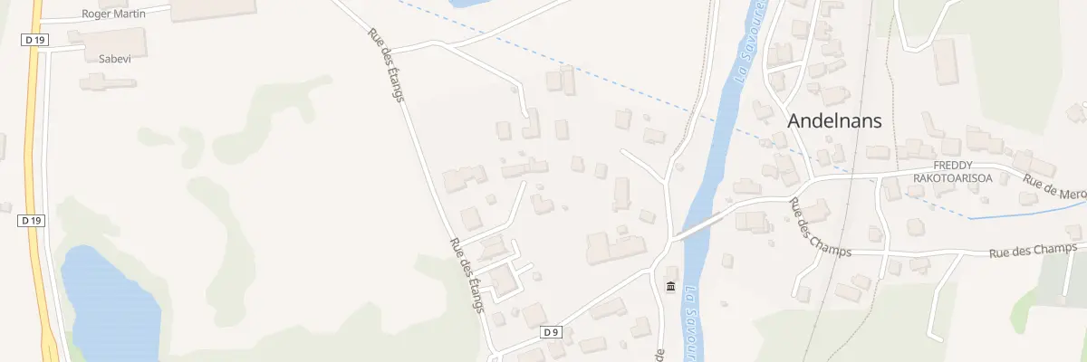Plan du 3 Rue des Etangs à Andelnans