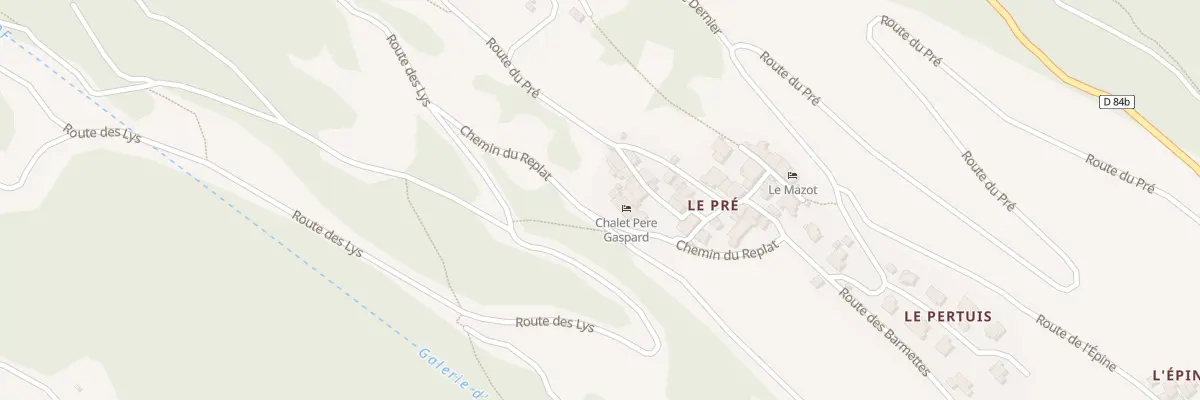 Plan du 5471 Le Pre à Villaroger