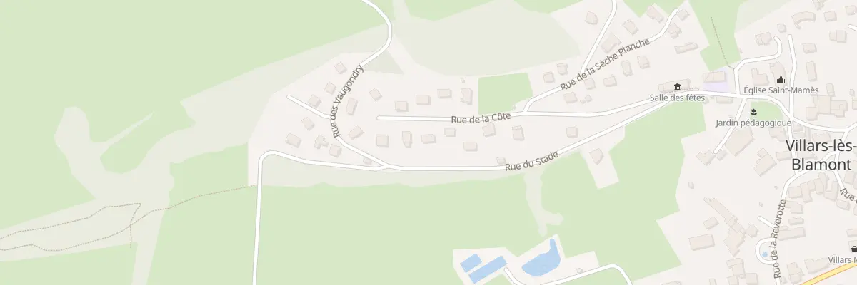Plan du 9 Rue de la Côte à Villars-lès-Blamont