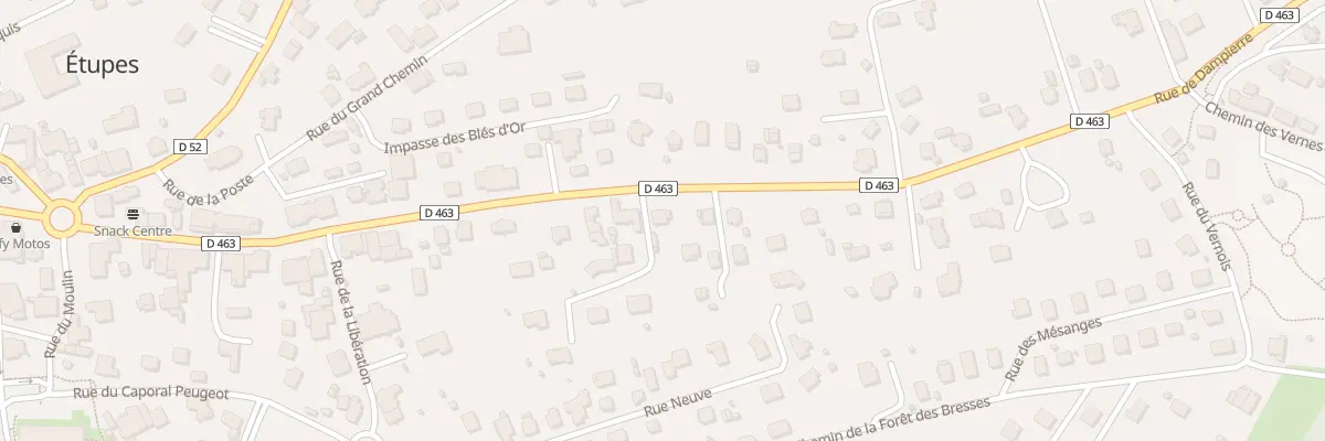 Plan du 16 Rue de Dampierre à Étupes