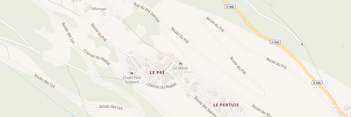 Plan du 5110 Le Pre à Villaroger
