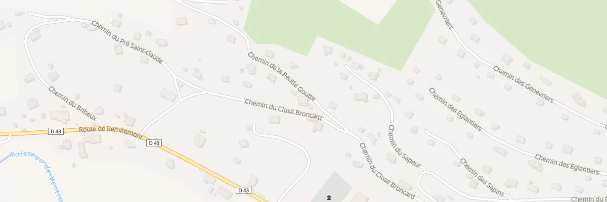 Plan du 1 Che de Peute Goutte à Ventron
