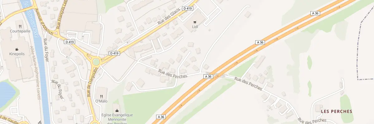 Plan du 2 Rue de Rethenans à Belfort