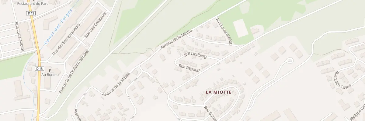 Plan du 8 Rue Pegoud à Belfort