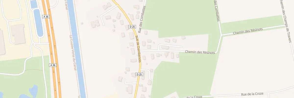 Plan du 1 Rue des Resinots à Trévenans