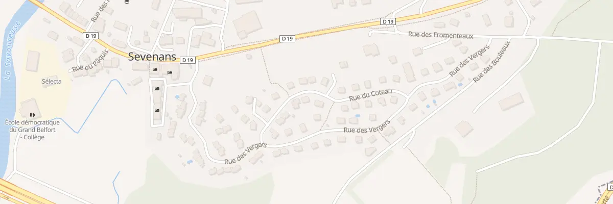 Plan du 10 Rue du Coteau à Sevenans