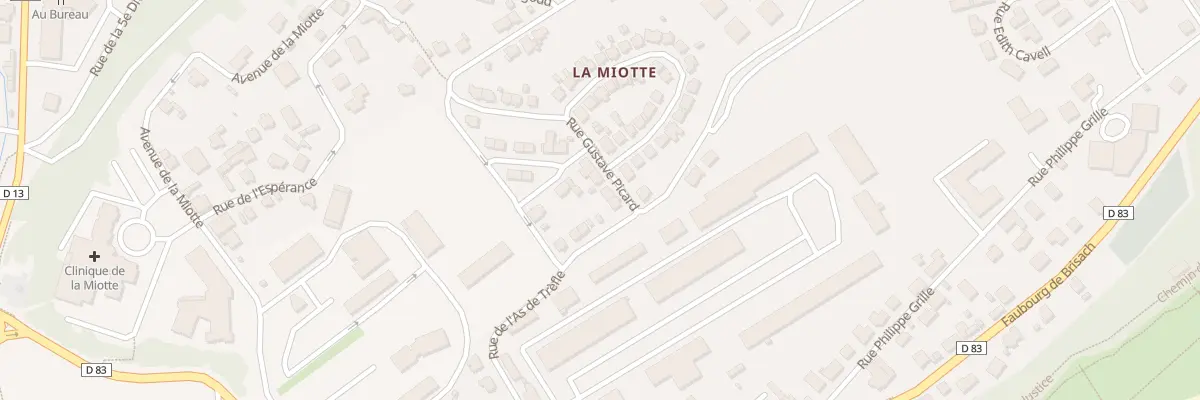 Plan du 9 Rue Gustave Picard à Belfort