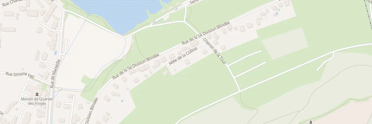 Plan du 14 All de la Colline à Belfort