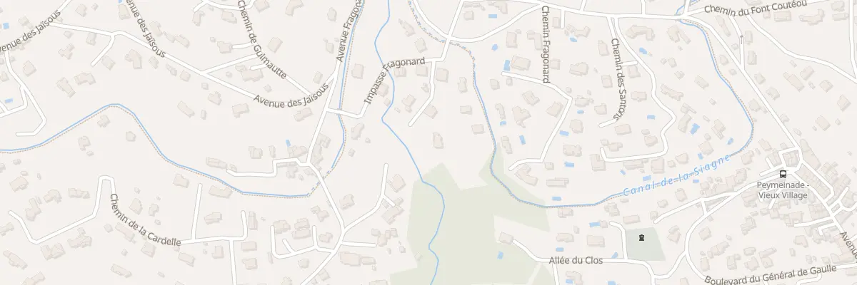 Plan du 1B Imp Fragonard à Peymeinade