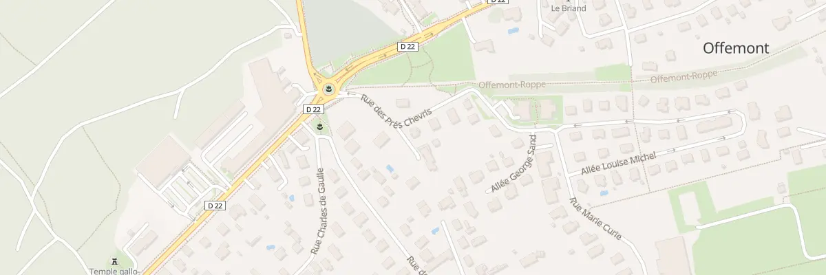 Plan du 6 Rue des prés Chevris à Offemont