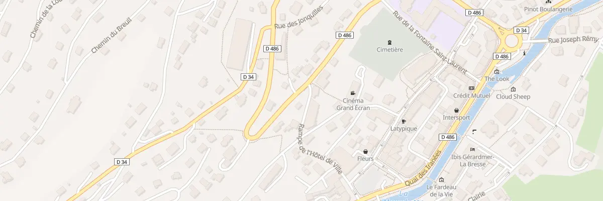 Plan du 11 Rpe de l’Hotel de Ville à La Bresse