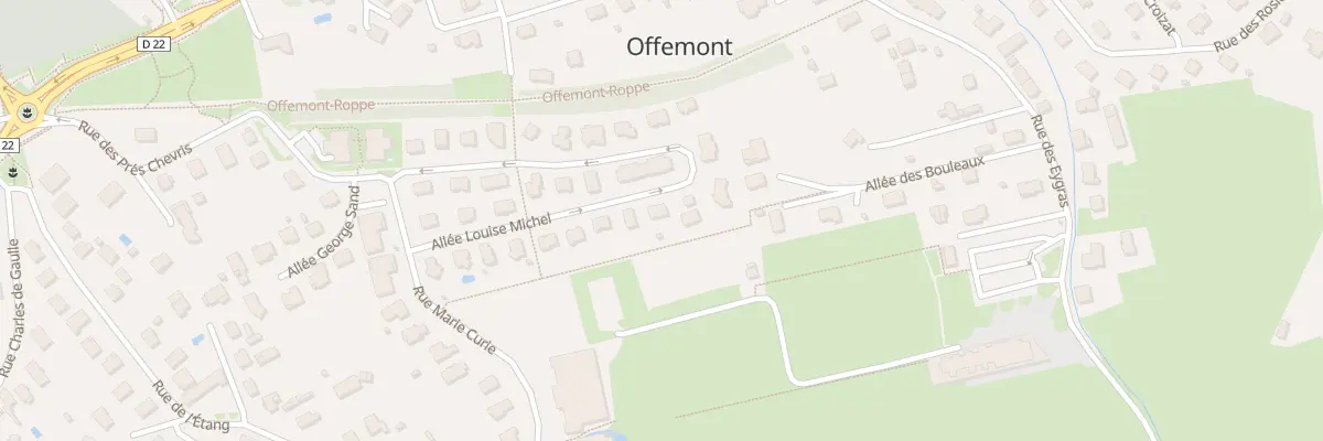 Plan du 18 All Louise Michel à Offemont