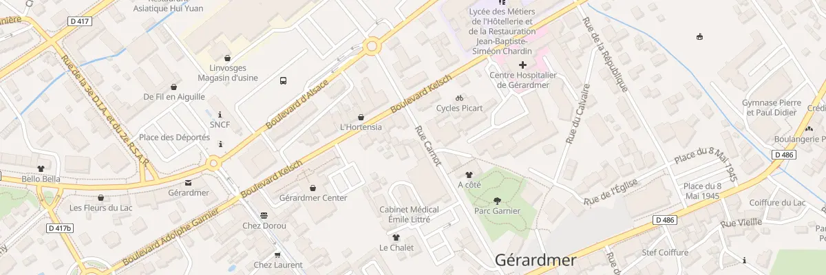 Plan du 5 Rue Carnot à Gérardmer