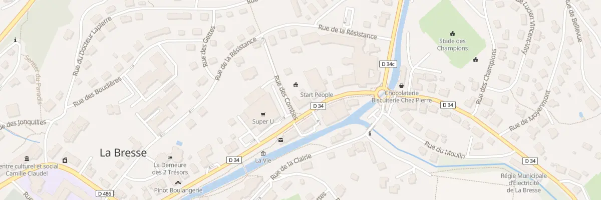 Plan du 23 Rue Paul Claudel à La Bresse