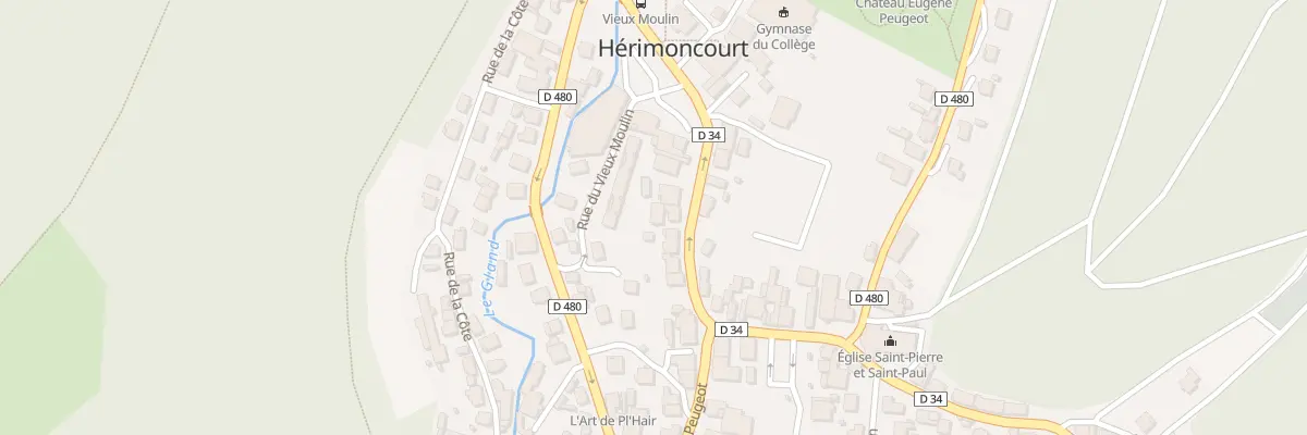 Plan du 16 Rue Pierre Peugeot à Hérimoncourt
