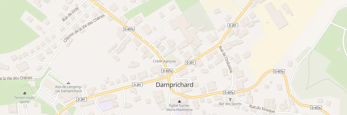 Plan du 2 Rue du Général de Gaulle à Damprichard