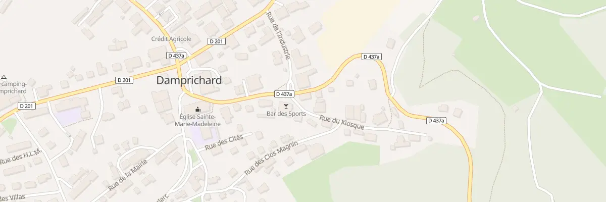 Plan du 1 Rue du Kiosque à Damprichard