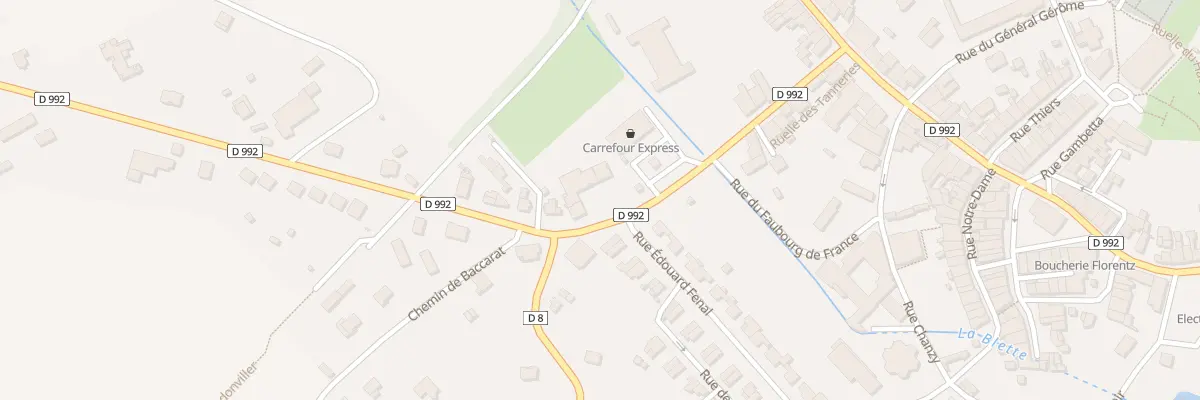 Plan du 8 Av de la Division Leclerc à Badonviller